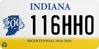 IN license plate 116HHO