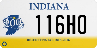 IN license plate 116HO