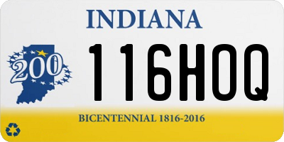 IN license plate 116HOQ