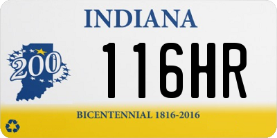 IN license plate 116HR