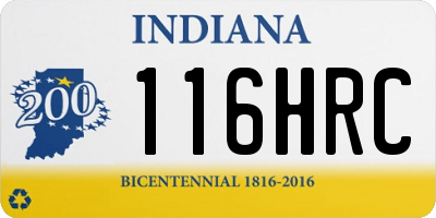 IN license plate 116HRC
