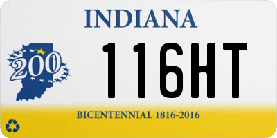 IN license plate 116HT