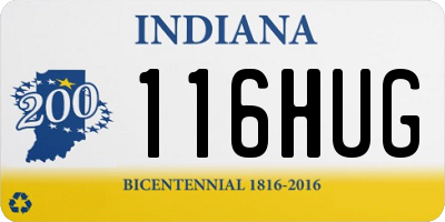 IN license plate 116HUG