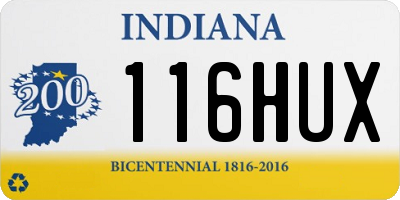 IN license plate 116HUX