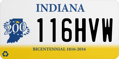 IN license plate 116HVW