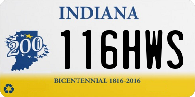 IN license plate 116HWS