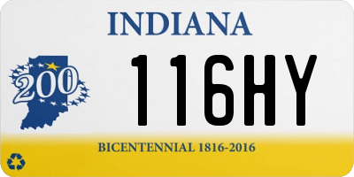 IN license plate 116HY