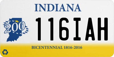 IN license plate 116IAH