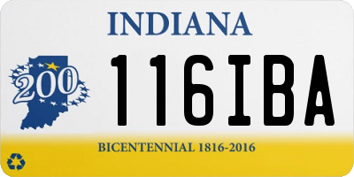 IN license plate 116IBA