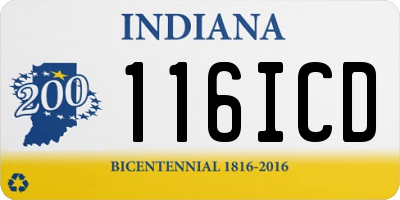 IN license plate 116ICD