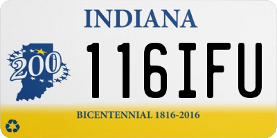 IN license plate 116IFU