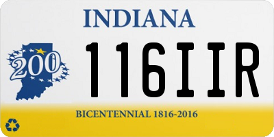 IN license plate 116IIR