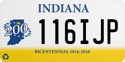 IN license plate 116IJP