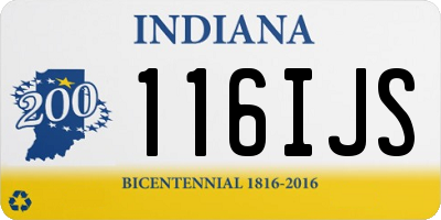 IN license plate 116IJS