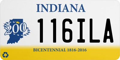 IN license plate 116ILA