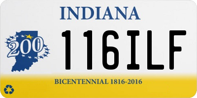 IN license plate 116ILF