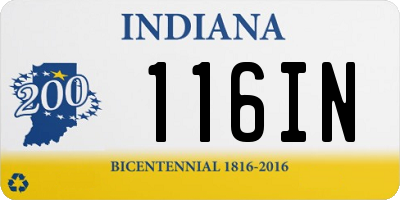 IN license plate 116IN