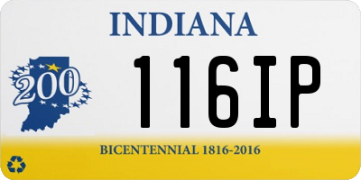 IN license plate 116IP