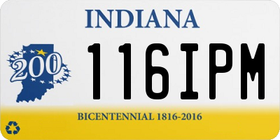 IN license plate 116IPM