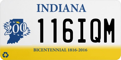 IN license plate 116IQM