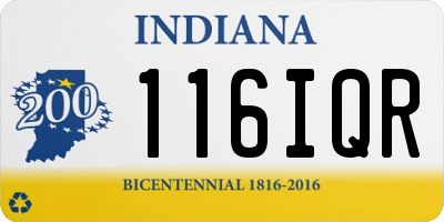 IN license plate 116IQR