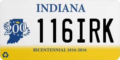 IN license plate 116IRK