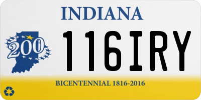 IN license plate 116IRY