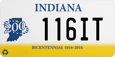 IN license plate 116IT