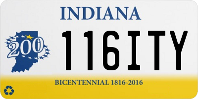 IN license plate 116ITY