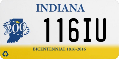 IN license plate 116IU