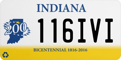 IN license plate 116IVI