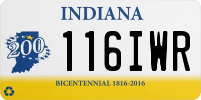 IN license plate 116IWR