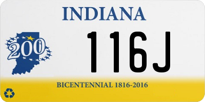 IN license plate 116J