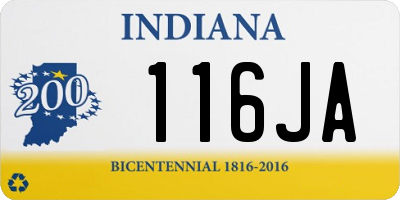 IN license plate 116JA
