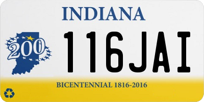 IN license plate 116JAI