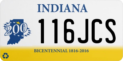 IN license plate 116JCS