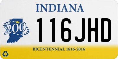 IN license plate 116JHD