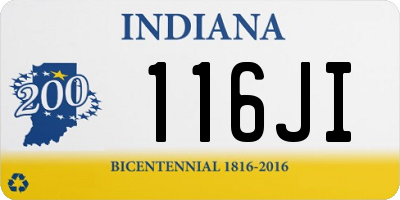 IN license plate 116JI