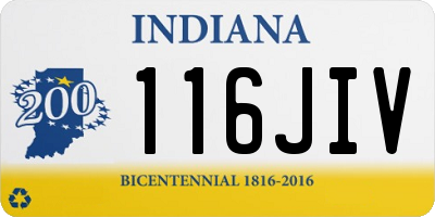 IN license plate 116JIV