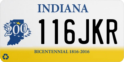 IN license plate 116JKR