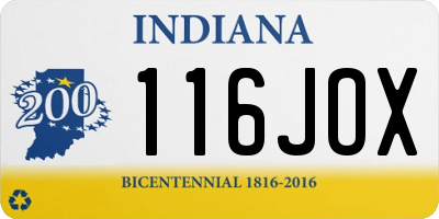 IN license plate 116JOX