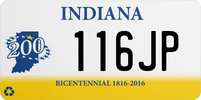 IN license plate 116JP