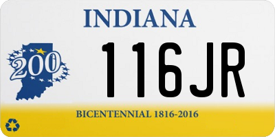 IN license plate 116JR