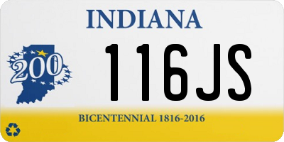 IN license plate 116JS