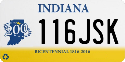 IN license plate 116JSK