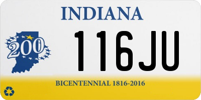 IN license plate 116JU