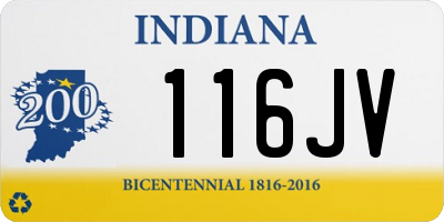 IN license plate 116JV