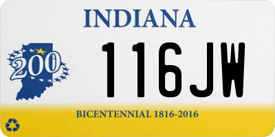 IN license plate 116JW