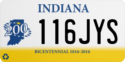 IN license plate 116JYS