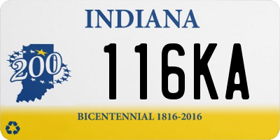 IN license plate 116KA